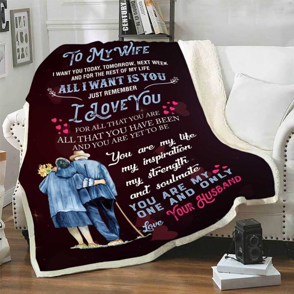 To My Wife Blanket Custom Name Blanket Old Couple Blanket Love Blanket - Image 7