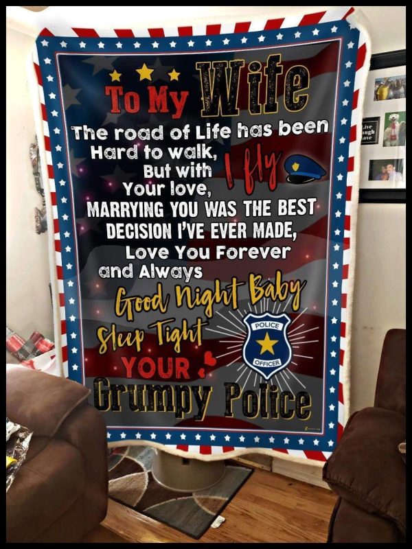 Police Gift For Wife Love You Forever And Always Blanket