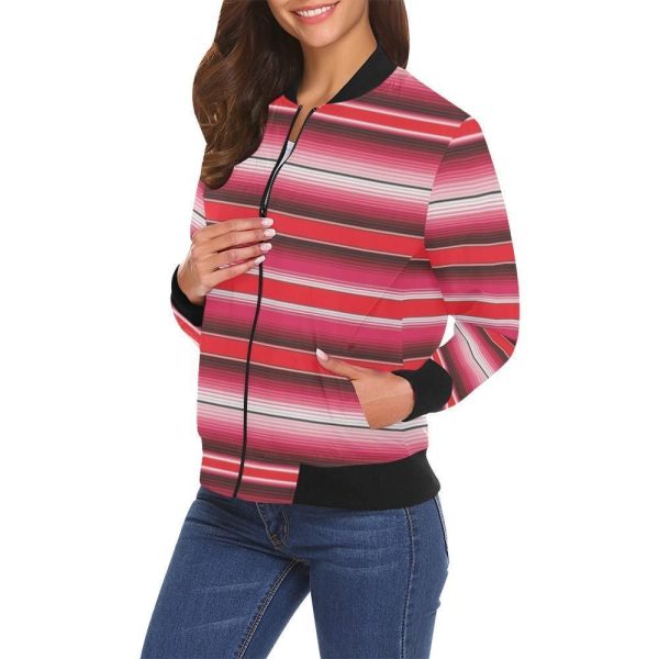 Pattern Print Mexican Serape Blanket Baja 3d Printed Unisex Jacket - Image 3