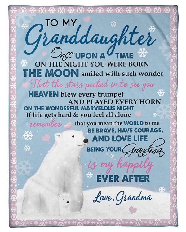 Polar Bears Lovely Message From Grandma Gifts For Granddaughters Fleec