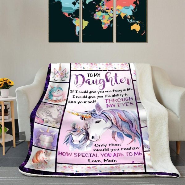 Unicorn Blanket Giving Daughter How Special You Are To Me - Image 2