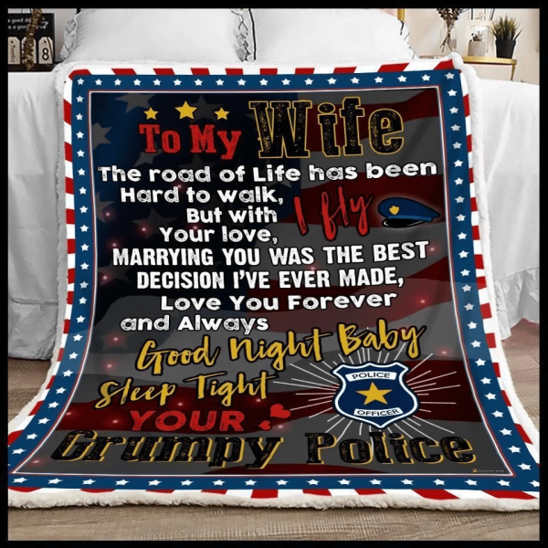 Police Gift For Wife Love You Forever And Always Blanket - Image 2