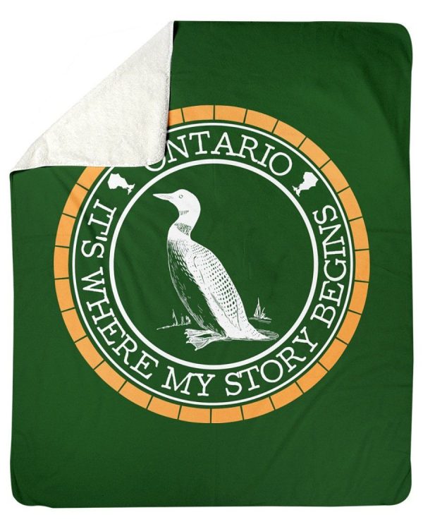 Ontario Where My Story Begins Special Design Fleece Blanket - Image 2