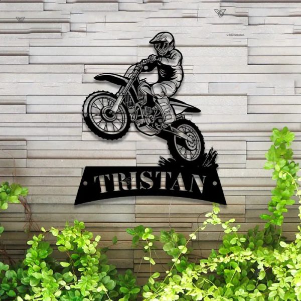 Custom Dirt Bike Metal Wall Art With Led Lights, Personalized Motocros - Image 4