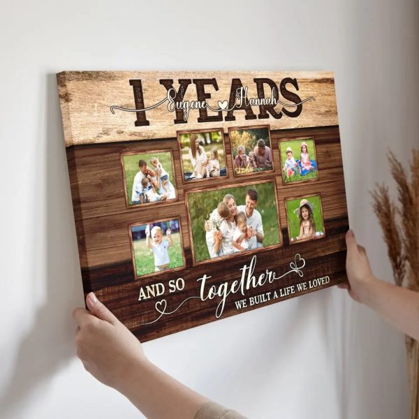 Personalized Canvas Prints, Custom Photos, Couple Gifts, Anniversary Gifts, 1st Anniversary Couple Love Wife Husband Dem Canvas