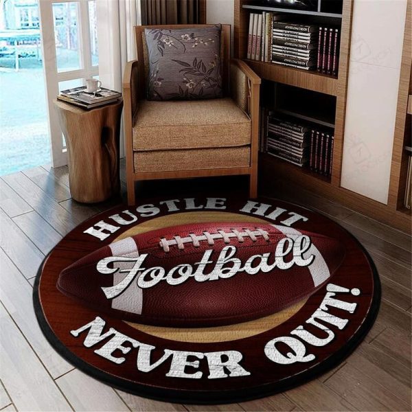 Hustle Hit Never Quit Living Room Round Mat Circle Rug