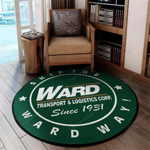 Truckdriver Living Room Round Mat Circle Rug Ward Trucking - Image 2