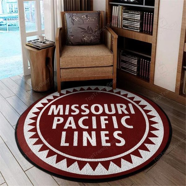 Missouri Living Room Round Mat Circle Rug Missouri Pacific Lines - Image 2