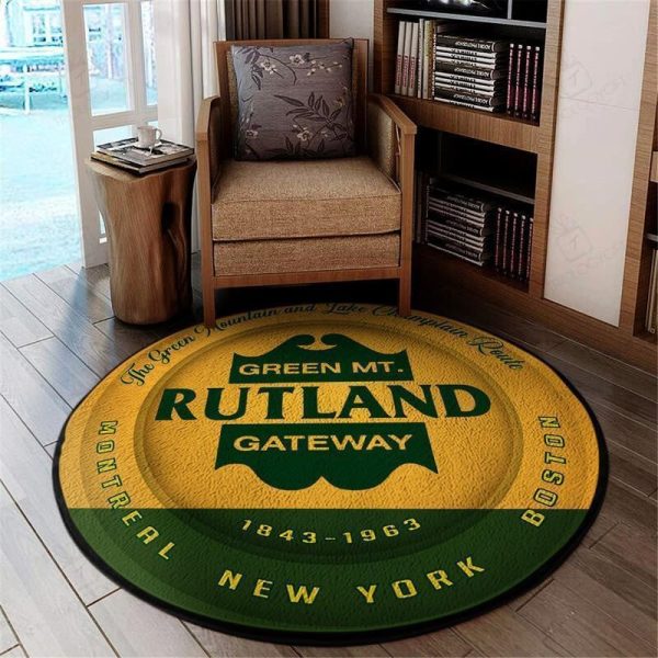 Rutland Railway Round Mat Round Floor Mat Room Rugs Carpet Outdoor Rug Washable Rugs