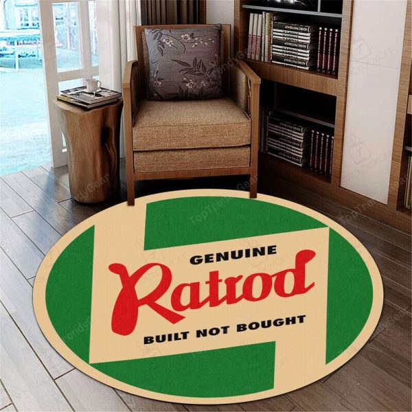 At Rod Built Not Bought Hot Rod Round Mat Round Floor Mat Room Rugs Carpet Outdoor Rug Washable Rugs - Image 2