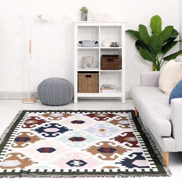 Native American India Carpet Geometric Modern Rectangle Area Rugs Carpet For Living Room, Bedroom, Kitchen Rugs, Non-Slip Carpet Rp122813 Print