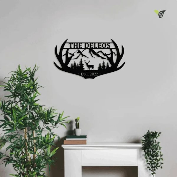 Personalized Family Name Deer Hunting Hunter Metal Wall Art With Led L - Image 4